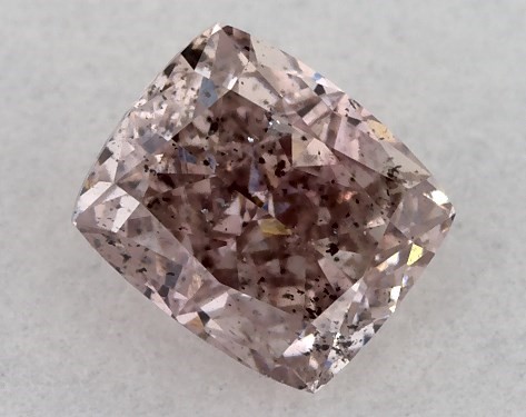 GIA 0.30 Carat Fancy Brownish Pink-CO Cushion Modified Cut Diamond